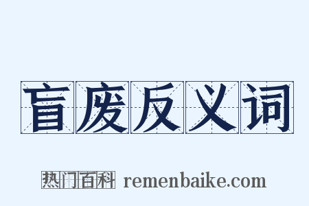 盲废反义词是什么意思的图片